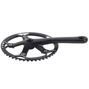 Meijun Bike Crankset 170mm Bicycle Chainwheel Chain Ring Set 45T 47T (black 45T)