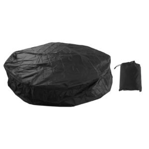 Outdoor Furniture Dust Covers Round Bathtub Cover 190 Silver Polyester Taffeta Hot Tub Waterproof Cover 210x30cm Black