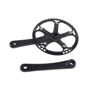 Meijun Bike Crankset 170mm Bicycle Chainwheel Chain Ring Set 45T 47T (black 45T)