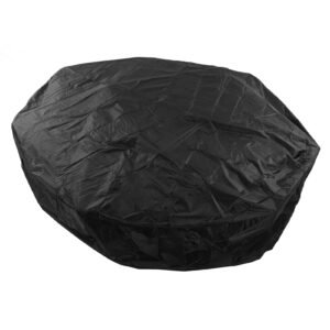 Outdoor Furniture Dust Covers Round Bathtub Cover 190 Silver Polyester Taffeta Hot Tub Waterproof Cover 210x30cm Black