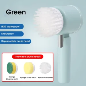 New Electric Spin Scrubber,Bathroom Cleaning Brush Power Scrubber with 5 Replaceable Brush Heads, 5 in 1 Electric Cleaning Brush