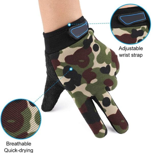 Kids Cycling Gloves No Clip Kids Sport Gloves Breathable Children Bike Riding Gloves for Fishing Cycling Climbing Outdoor Sports - Image 2