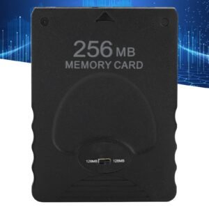 Portable Game Memory Card 256MB Accessory for PS2 PlayStation 2 Game Data Consoleblack