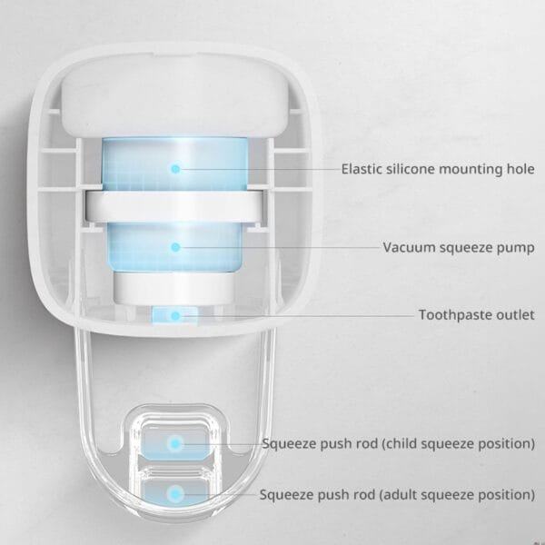 Wall - mounted Automatic Dust - proof Toothpaste Dispenser for Adults and Children - Bathroom Accessories Set - Image 7