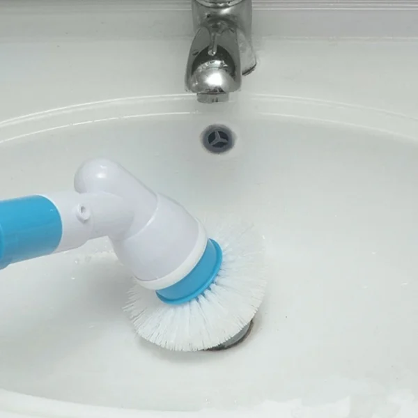 Electric Spin Scrubber Turbo Scrub Cleaning Brush Cordless Chargeable Bathroom Cleaner with Extension Handle Adaptive Brush Tub - Image 4