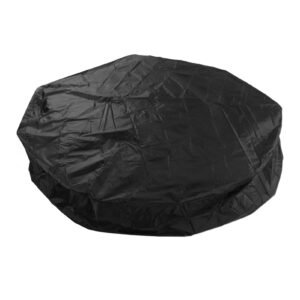 Outdoor Furniture Dust Covers Round Bathtub Cover 190 Silver Polyester Taffeta Hot Tub Waterproof Cover 210x30cm Black