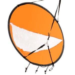 Kayak Wind Sail 108cm/42.5in Easy to Set Up Portable Foldable Nylon Canoe Wind Sail with Transparent Window Orange