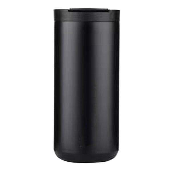Metal Coffee Mug 400ml Safe Stainless Steel Straw Design Simple Modern Insulated Tumbler for Camping Travel Car Black