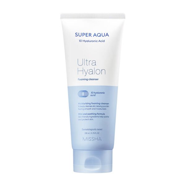 MISSHA Super Aqua Ultra Hyalron Cleansing Foam 200ml - Image 4