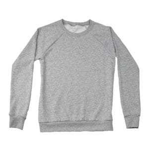 Women's Plain Crew Sweatshirt, Heather Grey