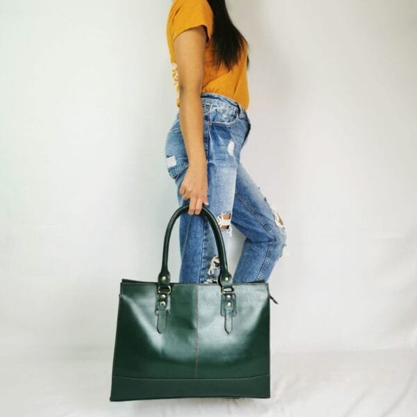 The Signature 17" Bag, Bottle Green - Image 3