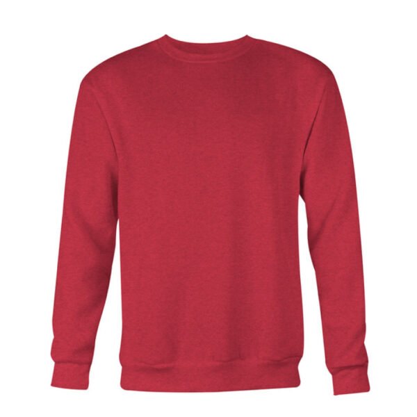 Men's Plain Crew Sweatshirt, Chili Pepper - Image 2