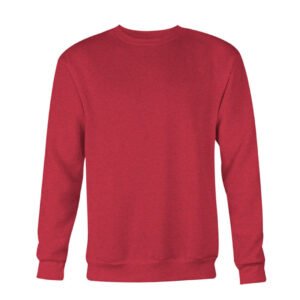 Men's Plain Crew Sweatshirt, Chili Pepper