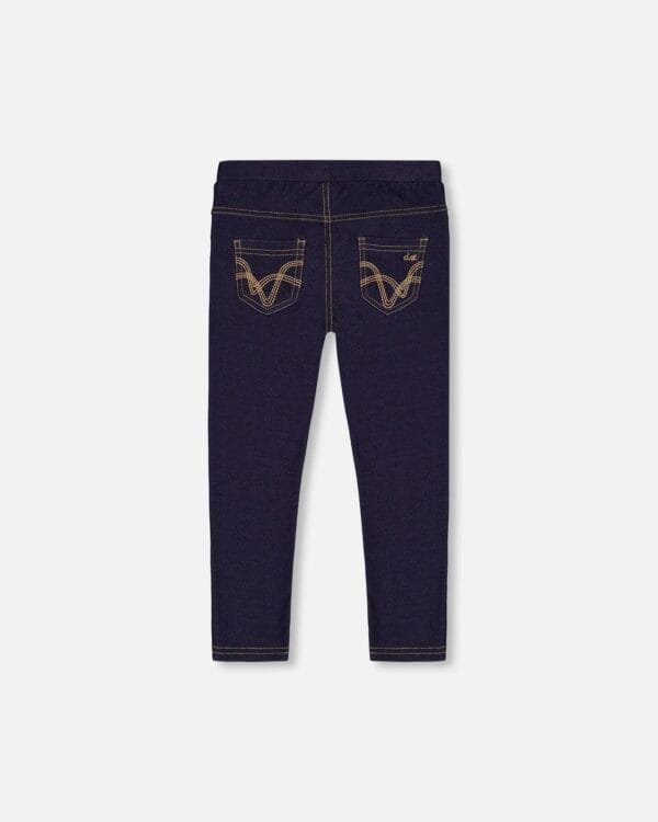 Dark Blue Denim Jeggings - Image 3