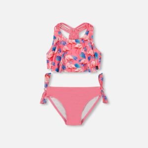 Printed Two-Piece Swimsuit Candy Pink And Pink Flamingo