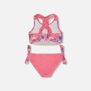 Printed Two-Piece Swimsuit Candy Pink And Pink Flamingo