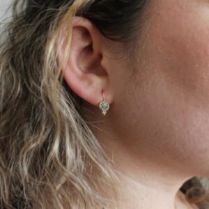 Green Amethyst Drop Earrings