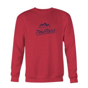 Men's Mountains Crew Sweatshirt, Chili