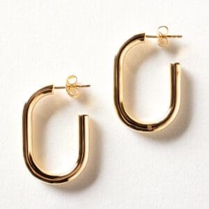 Oval Hoop Earrings