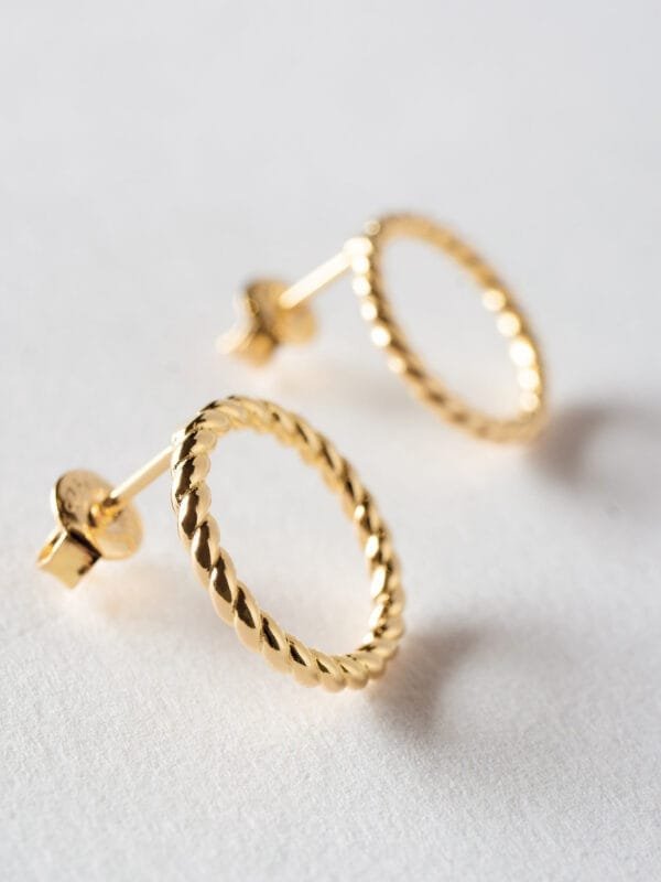 Gold Rope Earrings - Image 3