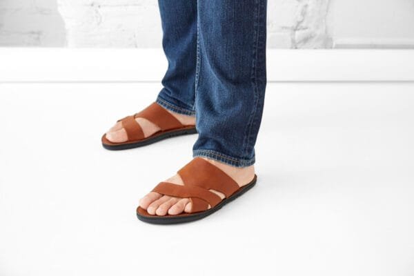 The Mateo Men's Leather Slide Sandal - Image 8