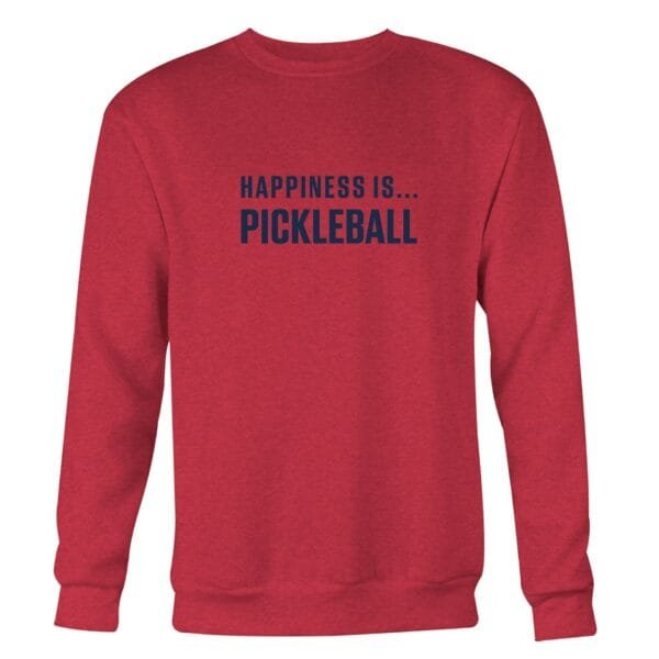 Men's Pickleball Crew Sweatshirt, Chili - Image 3
