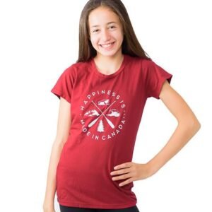 Youth Girls Crest T-Shirt, Canada Red