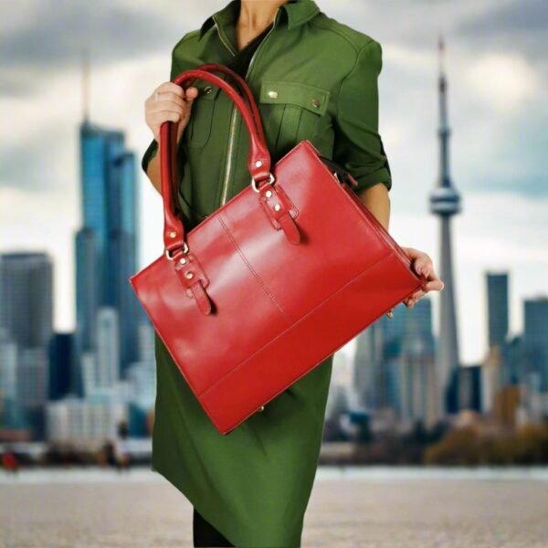 The Signature 17" Bag, Red - Image 3