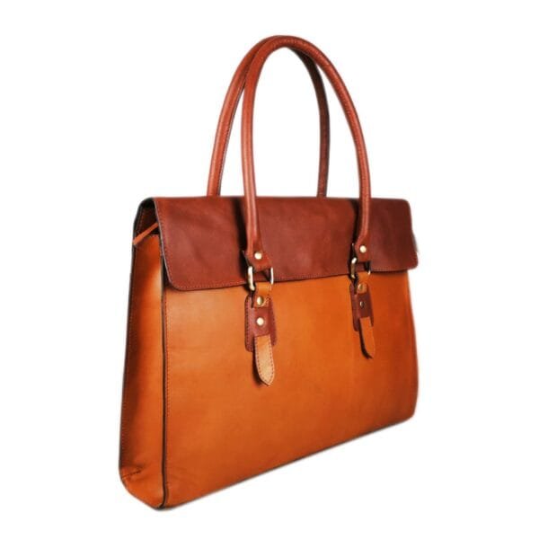 The Signature 17" Bag, Tan Flap - Image 6
