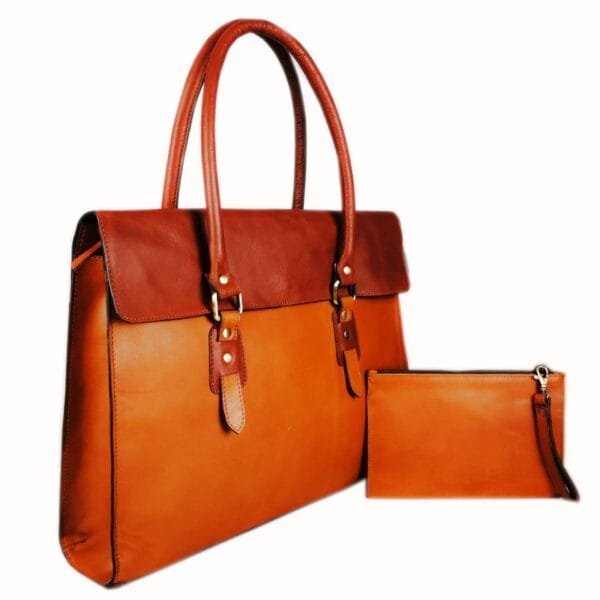 The Signature 17" Bag, Tan Flap - Image 7