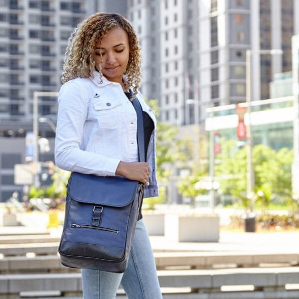 The Hudson Upcycled Messenger Bag - Image 4