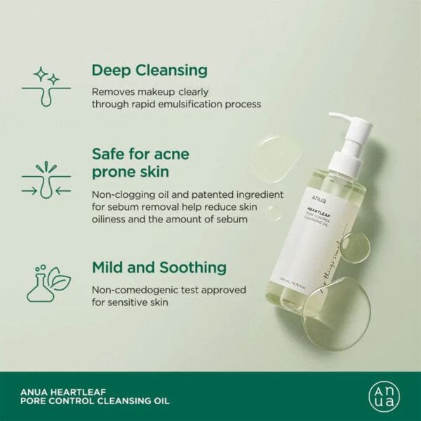 Anua Heartleaf Pore Control Cleansing Oil 200ml - Image 3