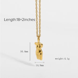 Canadian Designer Abstract Body Face Pendant Necklace Ladies