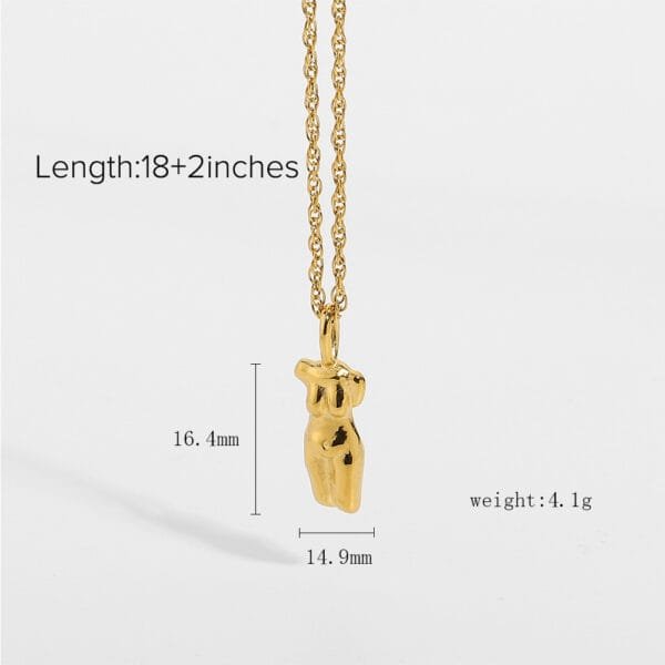 Canadian Designer Abstract Body Face Pendant Necklace Ladies - Image 7