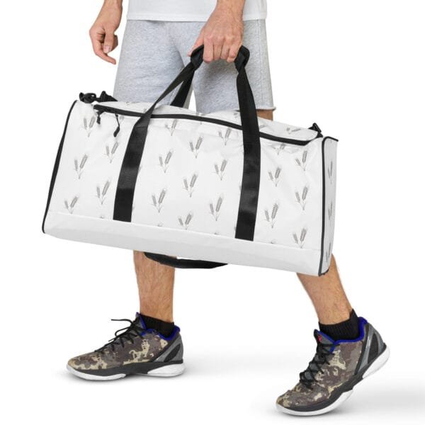 Grano Pattern Duffle Bag - White - Image 2