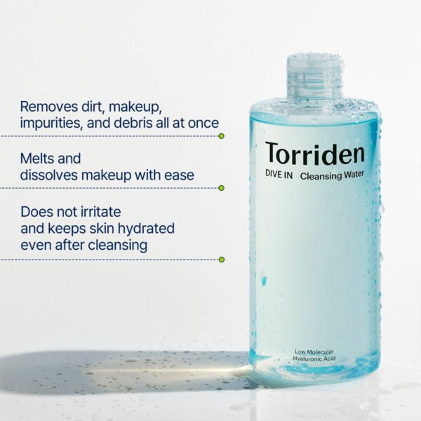 Torriden Dive-In Low Molecular Hyaluronic Acid Cleansing Water 400ml - Image 3